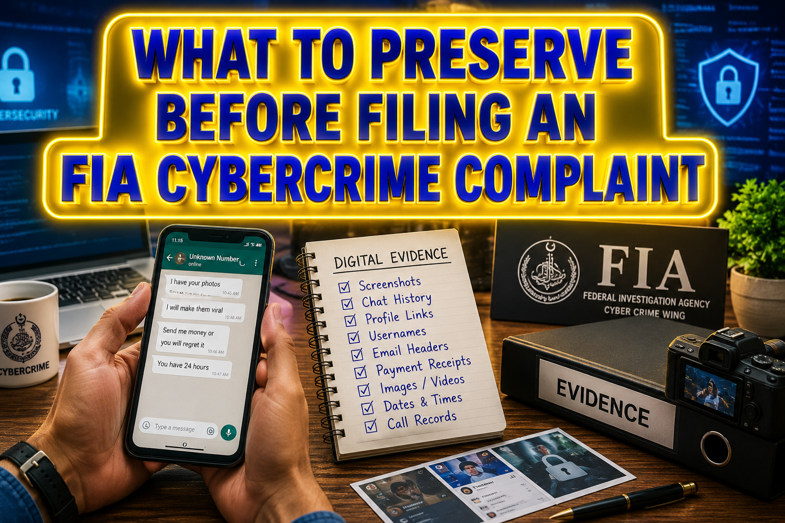 What to Preserve Before Filing an FIA Cybercrime Complaint